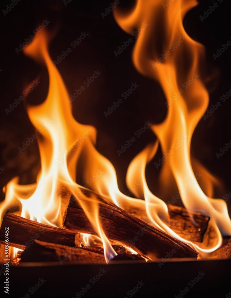 Dancing flames. Tongues of flame. Burning fire, bonfire. Fire is intense process of oxidation combustion, radiation visible range and release of thermal energy. Combination of hot gases. AI generative Dancing flames. Tongues of flame. Burning fire, bonfire. Fire is intense process of oxidation combustion, radiation visible range and release of thermal energy. Combination of hot gases. AI generative