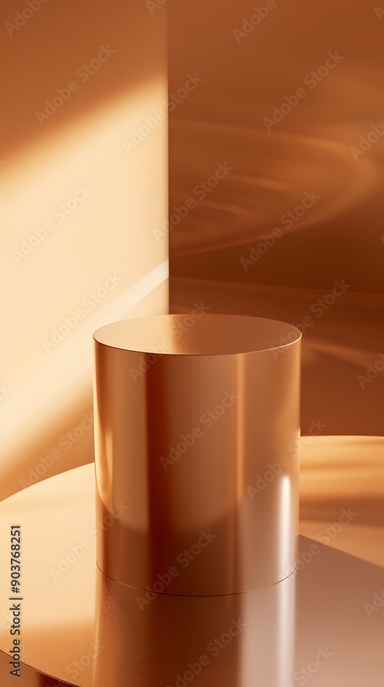 interior of a hotel room with close up product display podium interior of a hotel room with close up product display podium
