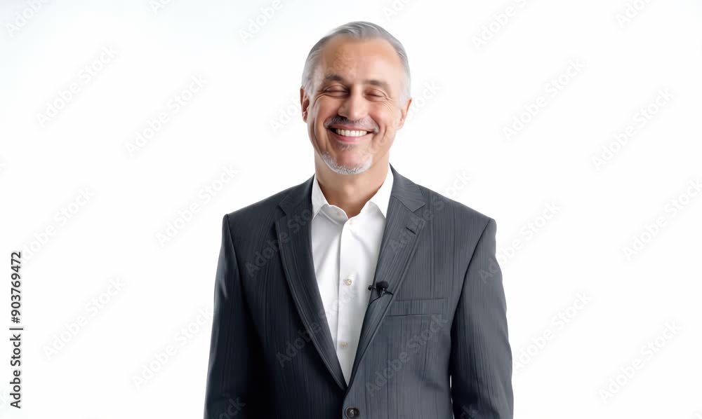 Portrait of a happy senior businessman isolated on a white background. Portrait of a happy senior businessman isolated on a white background.