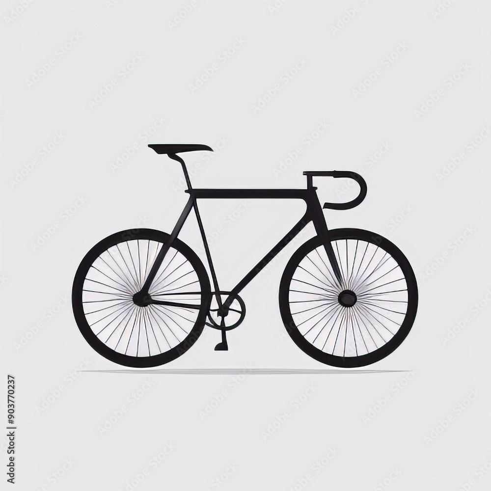 A bicycle, flat, minimalist vector graphic in black, logo style, white background A bicycle, flat, minimalist vector graphic in black, logo style, white background