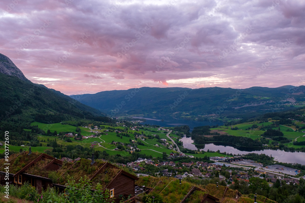 Obraz premium Tramonto in Norvegia