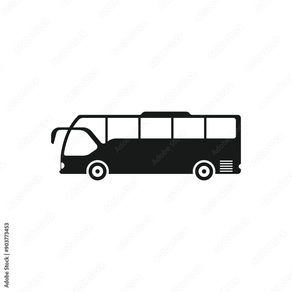 Bus Icon vector template flat design. Black bus vector icon Bus Icon vector template flat design. Black bus vector icon