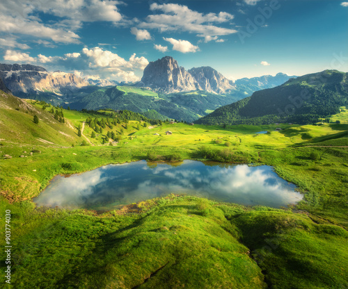Aerial view of little alpin...
