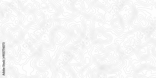 Black and white lines seamless Topographic map patterns curved wavy lines abstract geometric minimal background. Vector contour graphic design, White wave paper curved reliefs abstract background. © armans