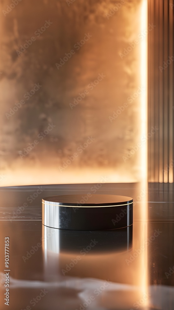 abstract light background with close up product display podium