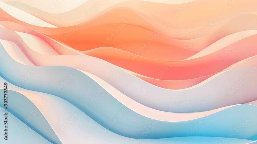 Modern wave abstract background design, dynamic blue orange digital gradient Modern wave abstract background design, dynamic blue orange digital gradient