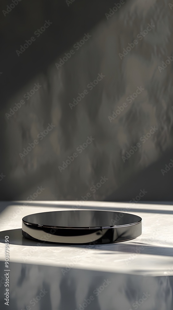 Obraz premium empty table with close up product display podium
