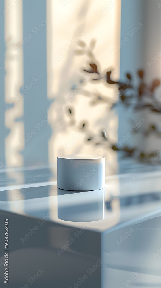 empty table with close up product display podium empty table with close up product display podium