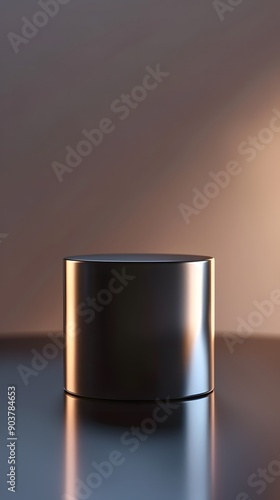 empty table with close up product display podium