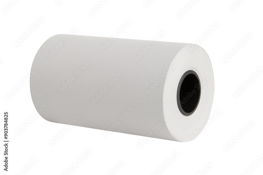 Paper tapes for cash registers. Blank tape for checks on a blank empty background. Paper tapes for cash registers. Blank tape for checks on a blank empty background.