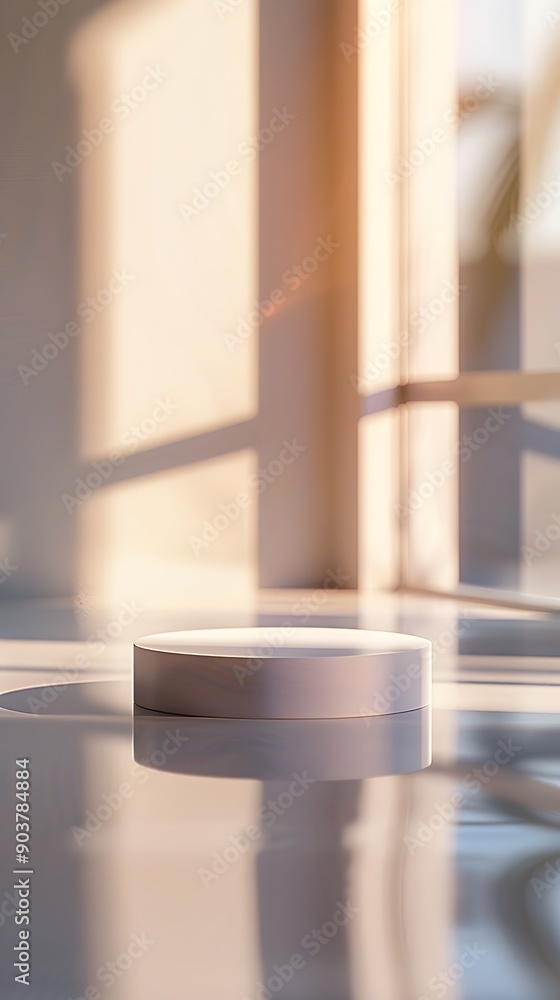 empty table with close up product display podium empty table with close up product display podium