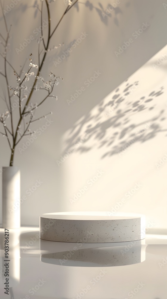 interior with light close up product display podium interior with light close up product display podium