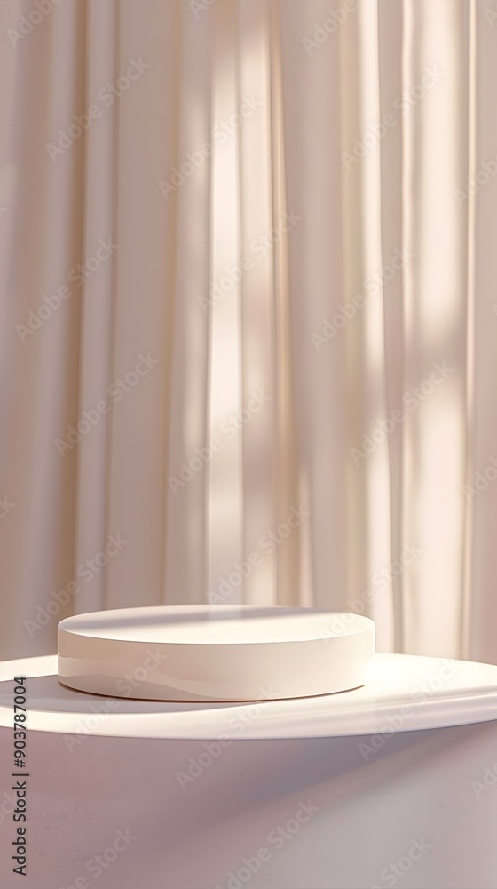 interior with light close up product display podium interior with light close up product display podium