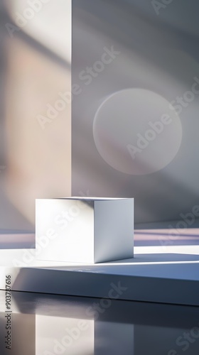 Wallpaper Mural interior with light close up product display podium Torontodigital.ca