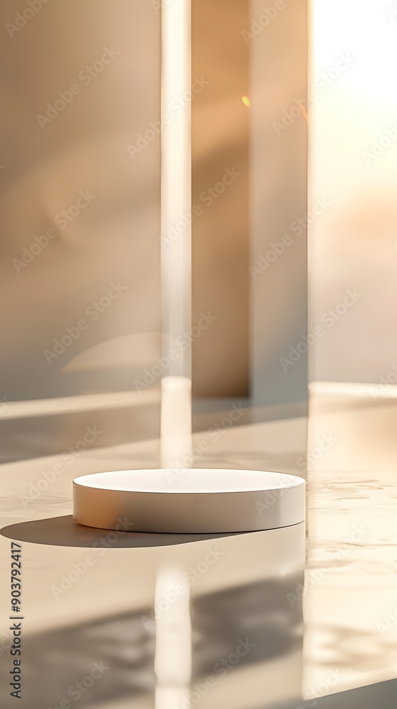 interior with light close up product display podium interior with light close up product display podium