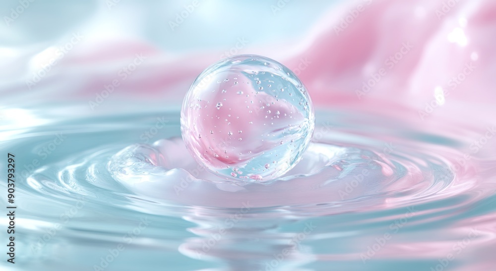 透明感のある水晶玉の背景 透明感のある水晶玉の背景