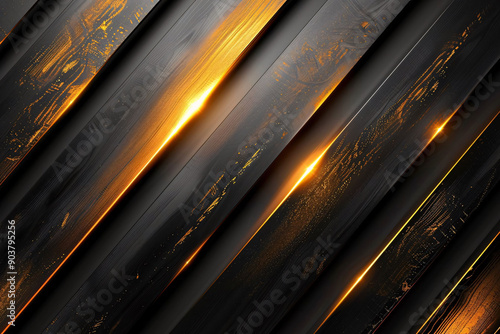 Abstract Black and Gold Metal Texture