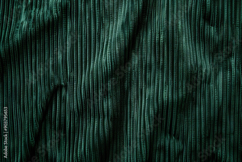 Green Corduroy Fabric Texture