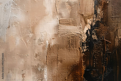 Abstract Brown and Beige Painted Texture