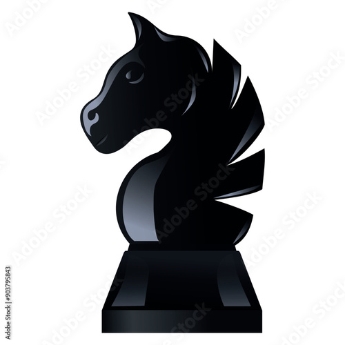 Vector image of chess. Concept of board games and competitions. Educational activity. Design element for banners, advertisements, websites, etc.