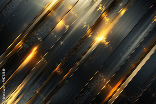 Metallic Abstract with Gold Highlights