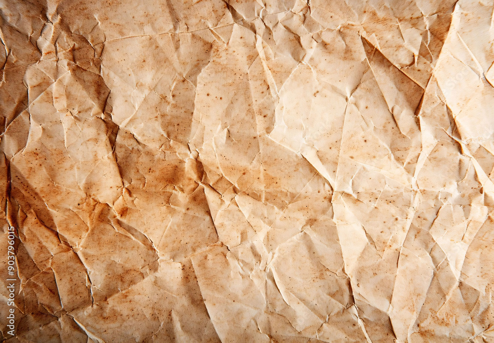 Close-up of Crumpled Brown Paper Texture Close-up of Crumpled Brown Paper Texture