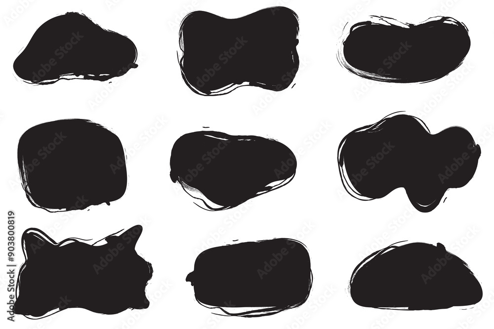 Brush strokes vector. Set of text boxes. Paintbrush collection. Grunge design elements. Dirty brush texture banners. Rectangular painted objects Brush strokes vector. Set of text boxes. Paintbrush collection. Grunge design elements. Dirty brush texture banners. Rectangular painted objects