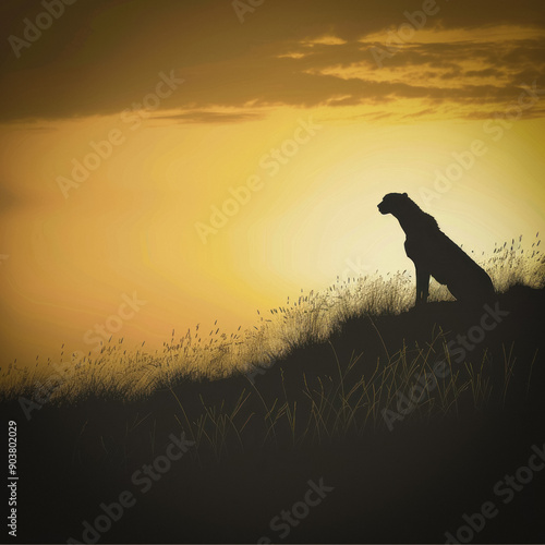 Cheetah silhouette