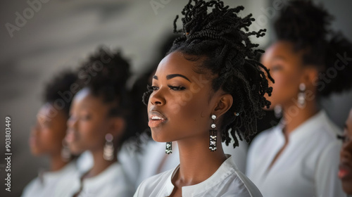 Hallelujah - a choir of black women singing in church