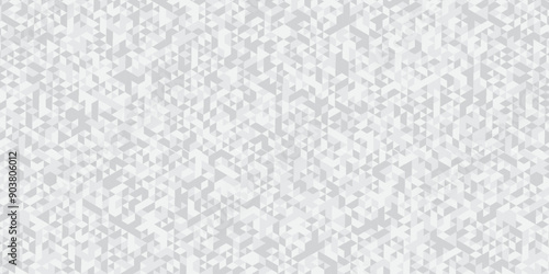 Seamless geometric pattern square shapes low polygon backdrop background. Abstract geometric wall tile and metal cube background triangle wallpaper. Gray and white polygonal background. © armans