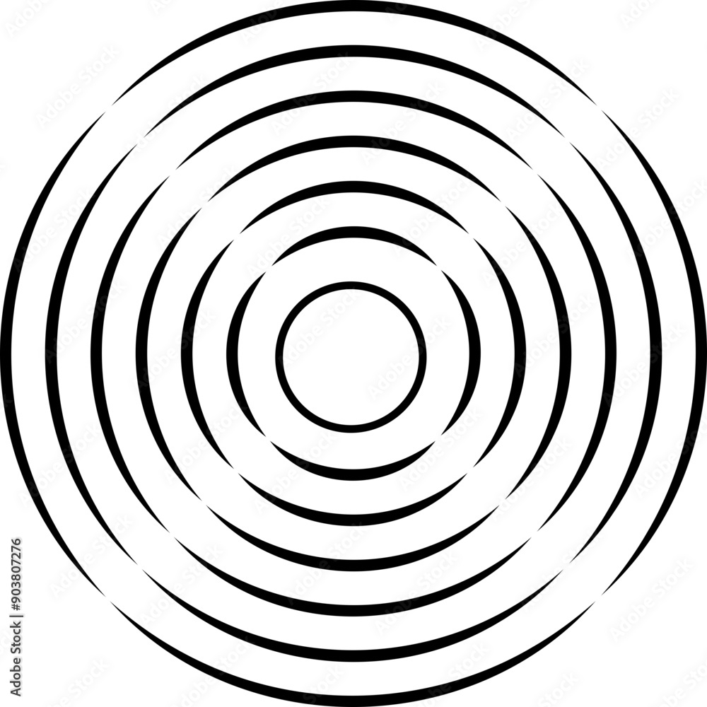 Concentric circles with broken lines isolated on white background. Vortex, sonar wave, soundwave, sunburst, signal signs. Concentric circles with broken lines isolated on white background. Vortex, sonar wave, soundwave, sunburst, signal signs.