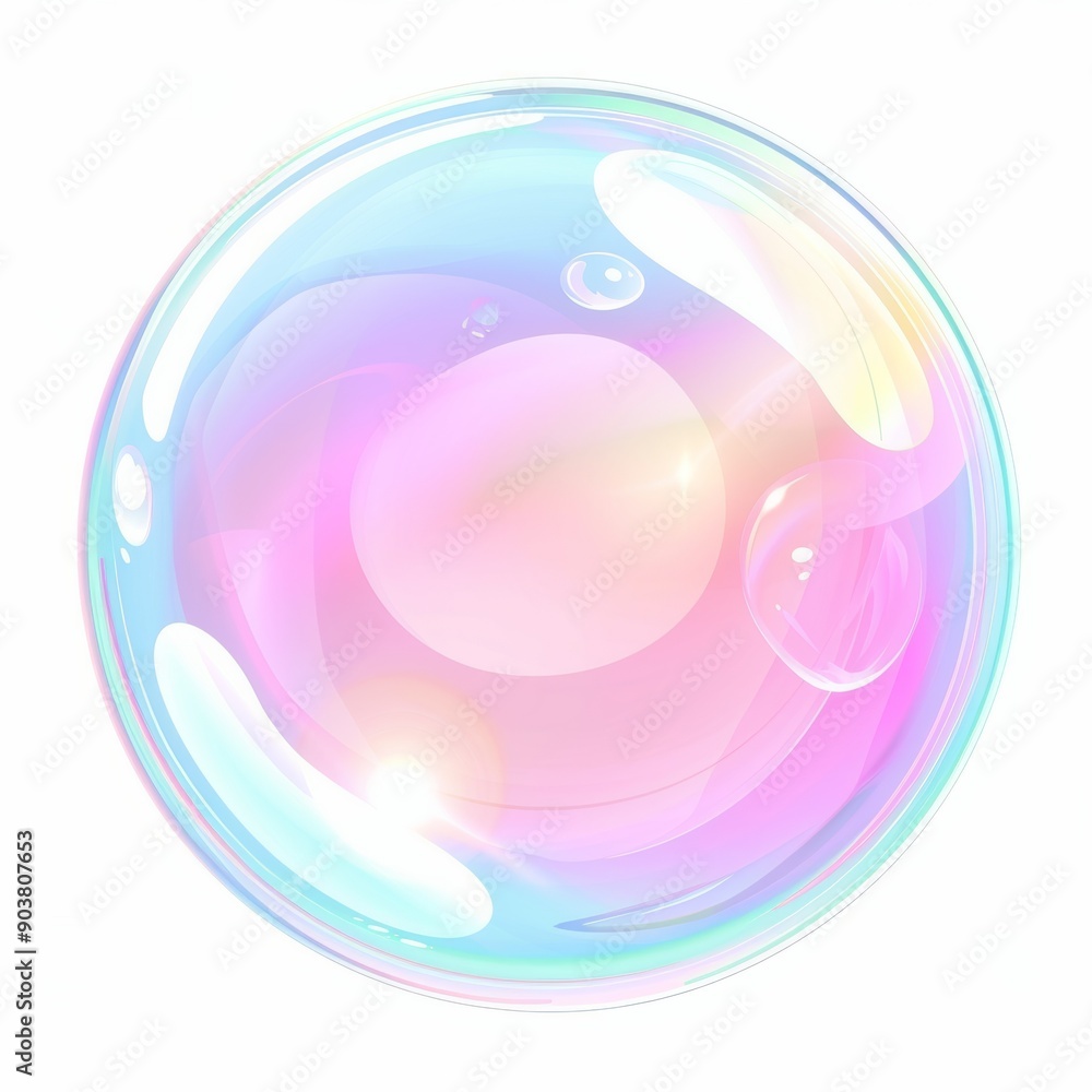 A vibrant and colorful soap bubble displaying beautiful iridescent colors along with fascinating reflections A vibrant and colorful soap bubble displaying beautiful iridescent colors along with fascinating reflections