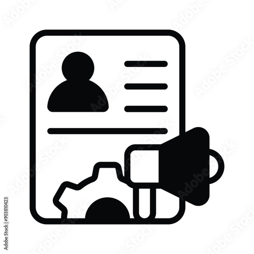 Enhance recruitment strategies and amplify your team with our hr marketing icon