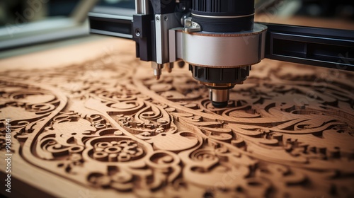 intricate laser engraving wood