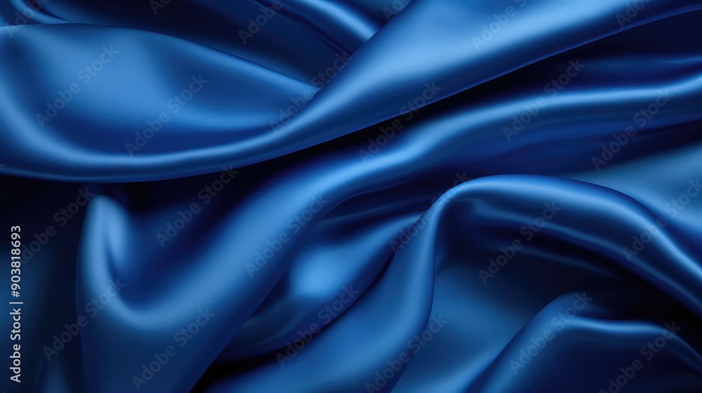 Obraz premium smooth blue fabric background