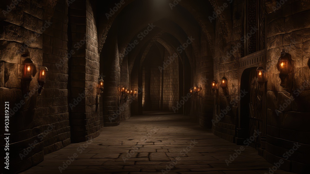 Fototapeta premium armor inside castle wall