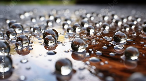 patio water beading on concrete