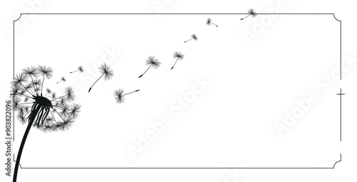 Dandelion Obituary Frame Emblem