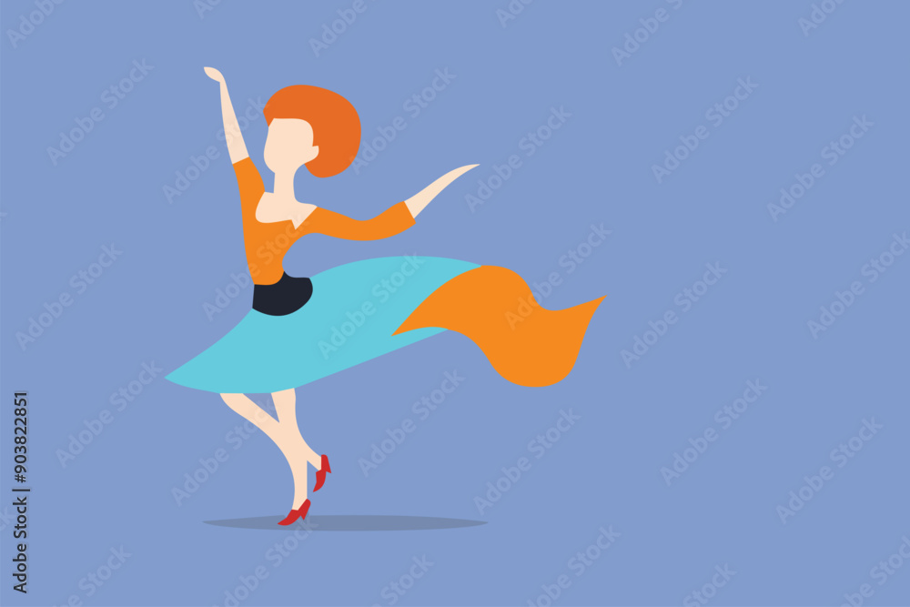 Dancing woman silhouette vector editable Dancing woman silhouette vector editable