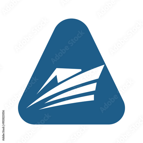 Initial Speed boad Logo combine with letter A vector template
