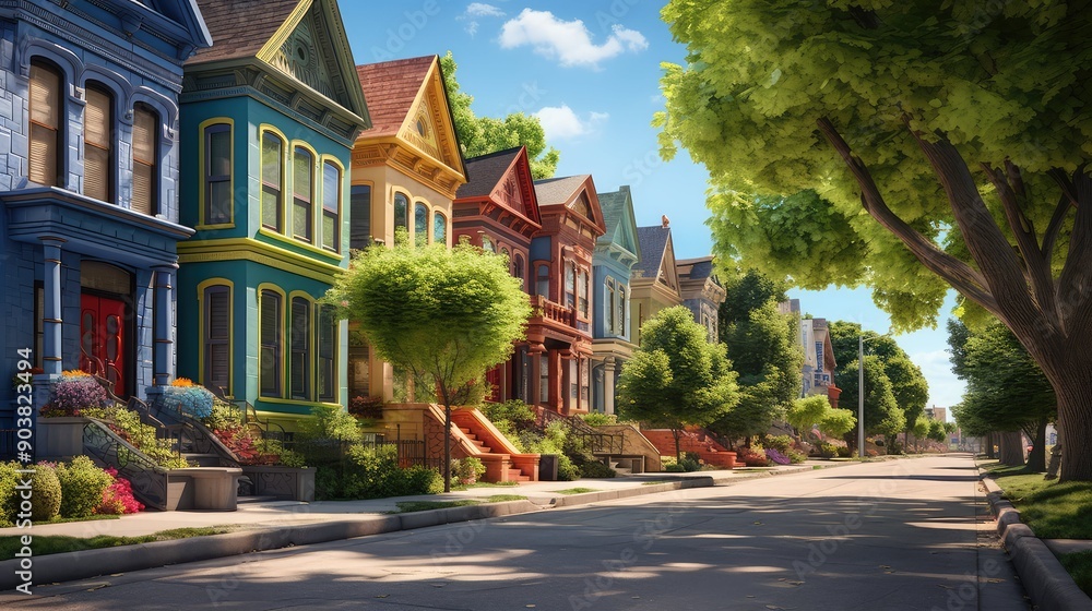 lush street trees grass houses lush street trees grass houses