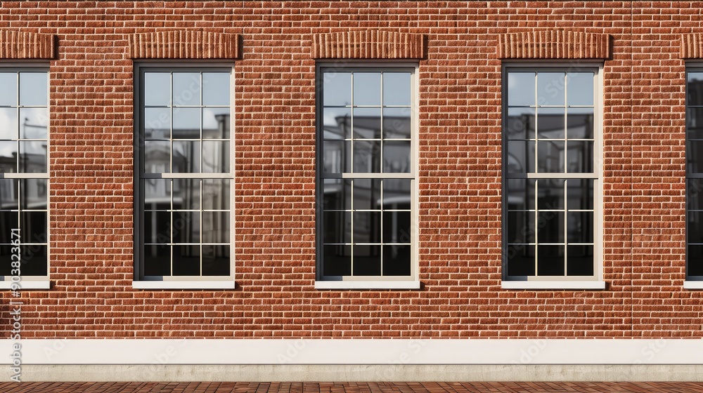 Fototapeta premium repetition brick wall side view