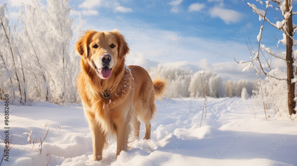 contrast golden retriever snow contrast golden retriever snow