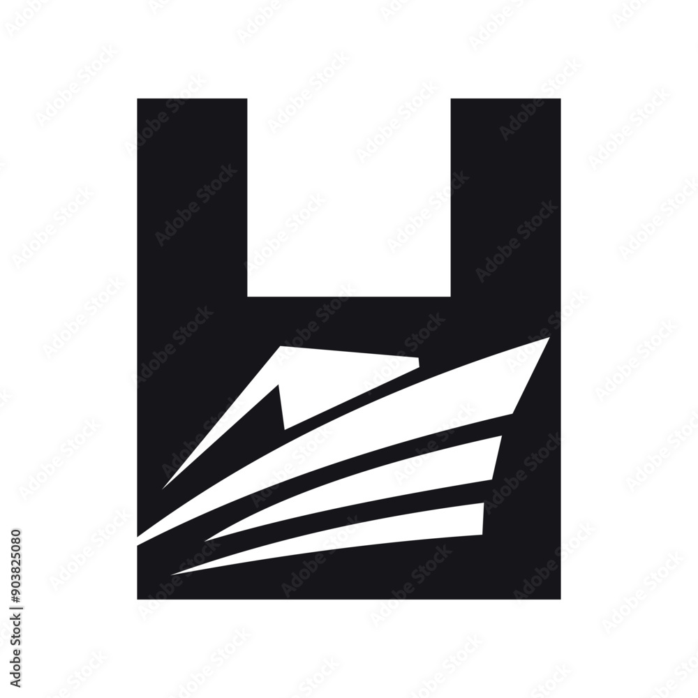 Initial Speed Logo combine with letter H vector template Initial Speed Logo combine with letter H vector template