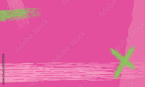 brat girl magenta pink grunge bright pop summer vector abstract background with single lime grunge kiss