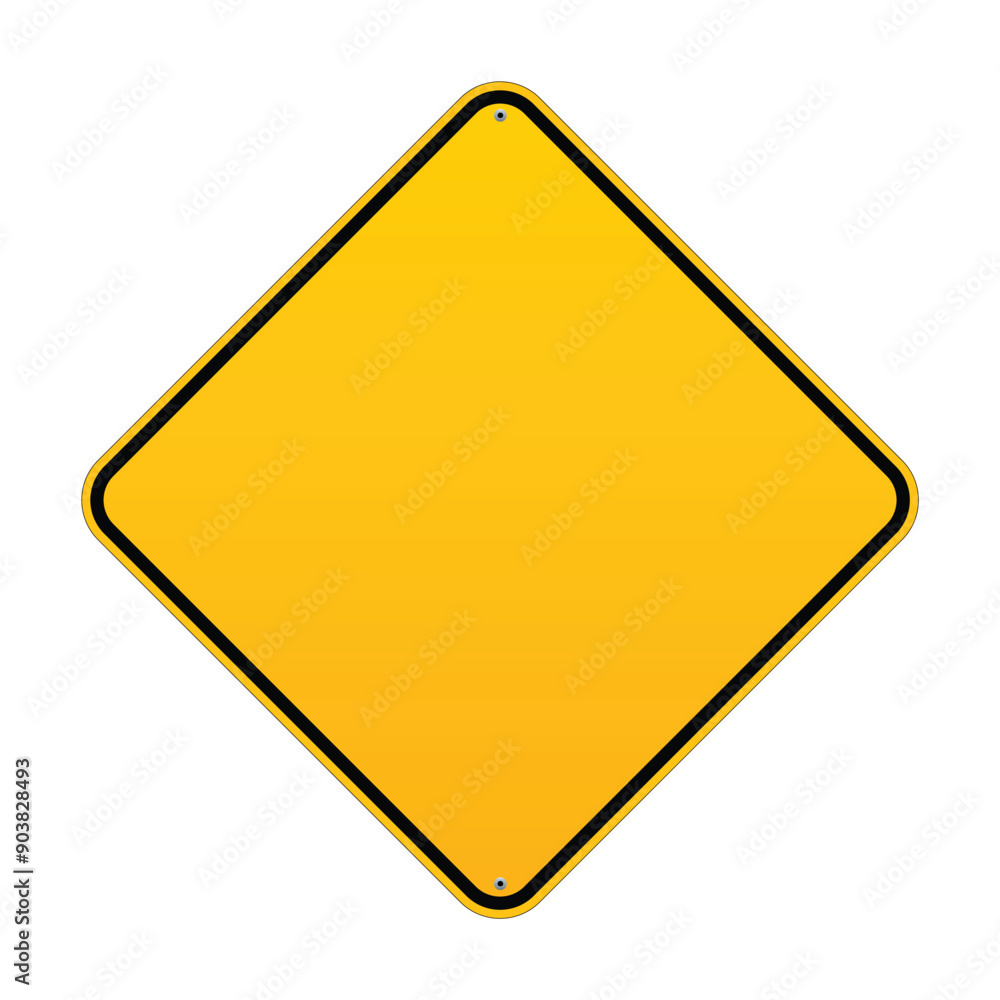 classic yellow blank diamond highway road sign transparent background classic yellow blank diamond highway road sign transparent background