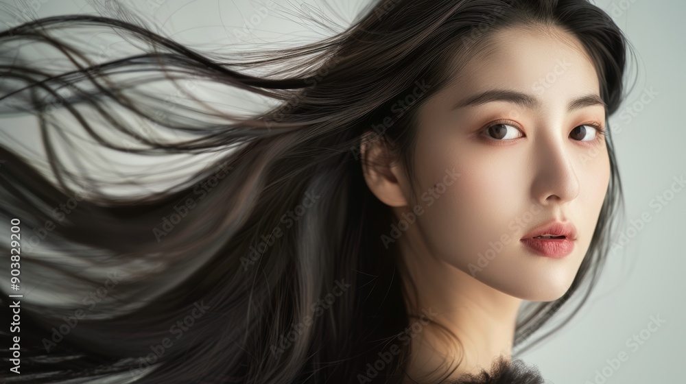 Beautiful Asian woman with long hair Beautiful Asian woman with long hair