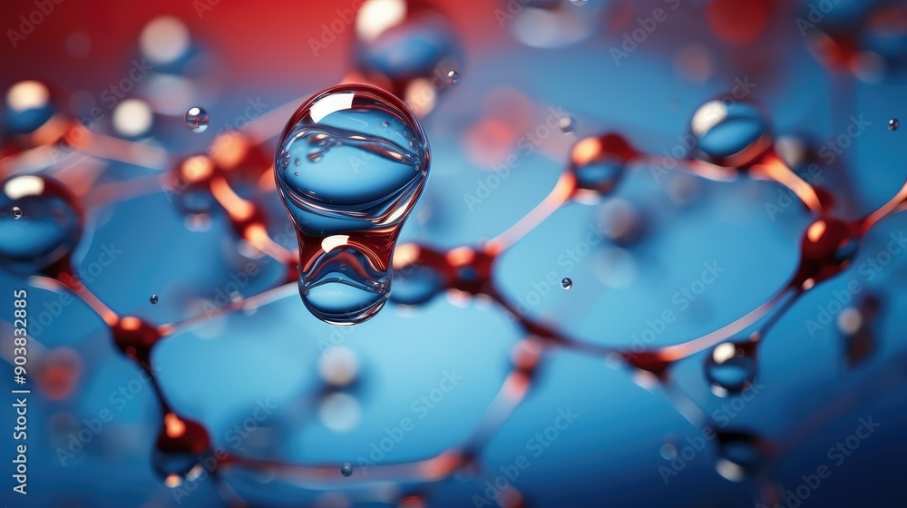 hydrogen molecule water Stock Illustration | Adobe Stock
