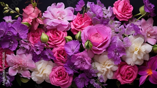 Fototapeta Naklejka Na Ścianę i Meble -  lavender purple and pink flowers