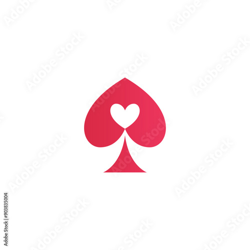 Spade Love logo templates. spade icon design